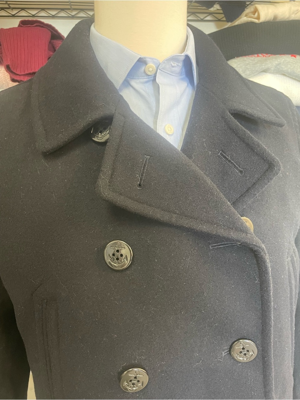 J. CREW Dock peacoat in wool blend with PrimaLoft® Navy Size M NWT $498 C0038 - Picture 7 of 12